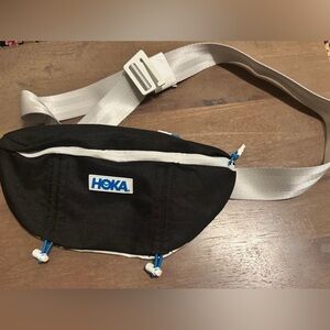 Hoka Black and White Waist Pack